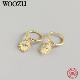 WOOZU-Boucles d'Oreilles Bohème en Argent Sterling 925 group pour Femme Bijoux Ethniques de Style