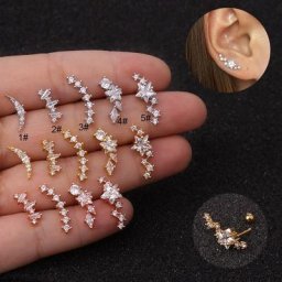 Boucles d'oreilles à clous gothiques en argent regardé 925 pour femmes bague ronde bijoux punk
