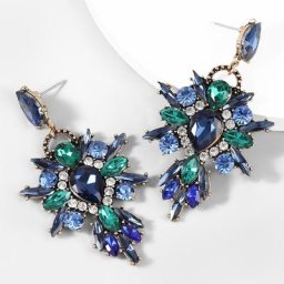 Boucles d'oreilles classiques rétro en cristal pour femmes pendentif de luxe haute qualité Bijoux
