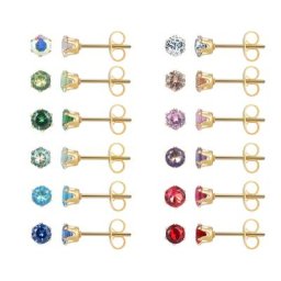 Ensembles de boucles d'oreilles en acier inoxydable pour femmes et filles générateur de pierres de
