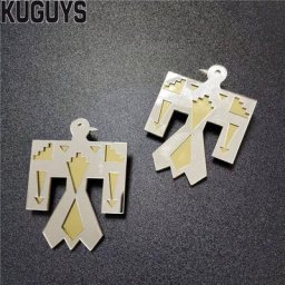 KUGUYS-Boucles d'Oreilles en Acrylique pour Femme Bijoux Miroir Grand Oiseau Hip Hop Rock Mode