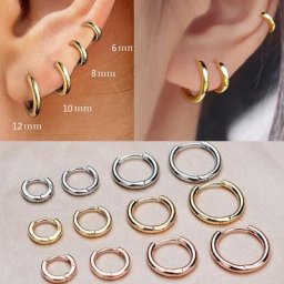 2 pièces petites boucles d'oreilles Huggie pour femmes filles minuscule Helix Daith Tragus oreille