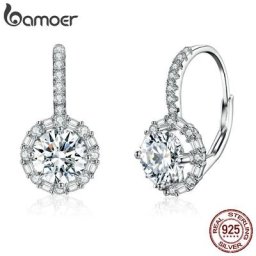 Bamoer – boucles d'oreilles en Moissanite pour femmes en argent Sterling 925 bijoux de fiançailles