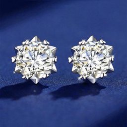 Szjinao – boucles d'oreilles en forme DE flocon DE neige et Moissanite pour femme bijou DE noël en