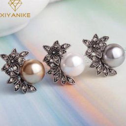 Boucles d'oreilles Vintage à cinq fleurs pour femmes et filles nouvelle tendance personnalité