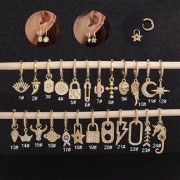 Boucles d'oreilles créoles en acier inoxydable avec zircon cubique pour femme boucle d'oreille en