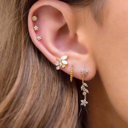 Mini boucles d'oreilles en or pour femmes bijoux de mode coréens piercing sur le cartilage