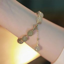 Bracelet de couleur Jade pour femme hypoallergénique ne se décolore pas tempérament rétro
