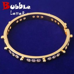 Bracelet en or véritable pour femmes bijoux Hip Hop