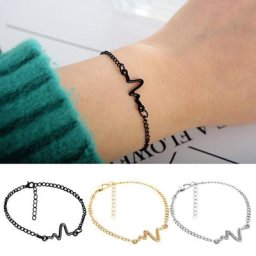 Bracelet à breloques en forme de cœur pour homme et femme bijou à la mode