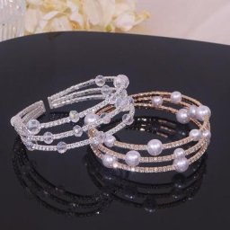 Bracelet multicouches Imitation perles pour femmes bijoux en cristal cadeaux de mariage