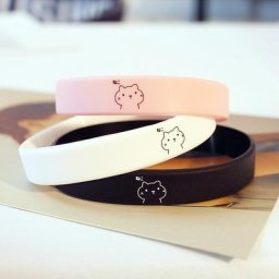 Bracelet élastique en silicone de dessin animé mignon pour hommes et femmes bracelet de sport pour