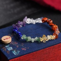 Bracelet en Pierre Naturelle Citro7 ChaJews Irrégulière Perles Quartz Rose Alanding Yst