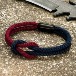 MKENDN – Bracelet en corde à Double couche pour homme et femme boucle aimantée en acier inoxydable