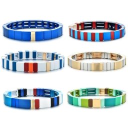 ZMZY — Bracelet extensible à perles plusieurs couleurs couleur arc-en-ciel bijoux pour femmes