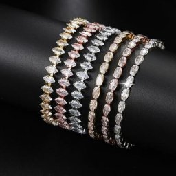 Bracelets de tennis de coupe narréglables pour femmes bijoux de fête de mariage à la main JOon en
