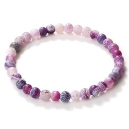 Bracelets en pierre patinée pour femmes et hommes élastique classique perles naturelles bracelet