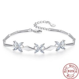 Bracelet en argent Sterling 925 pour femmes petit bijou en forme de dauphin améthyste breloque de