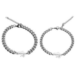4XBE – Bracelet avec Inscription de carte d'ukraine breloque réglable pendentif chaîne garde
