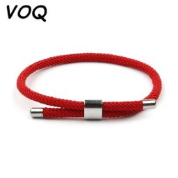 VOQ-Bracelets ATIC à cordes rouges porte-bonheur pour hommes et femmes bracelet réglable pour