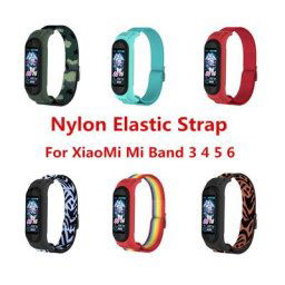Bracelet en nylon pour Xiaomi Mi Band bracelet de sport élastique réglable bracelet de
