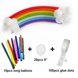 Ballons magiques en forme de nuage arc-en-ciel 36 pièces/lot kit de décorations pour fête
