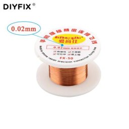 DIYFIX – ligne de saut de fil à souder en cuivre 0.02mm x 50m pour soudage de puces iPhone outils