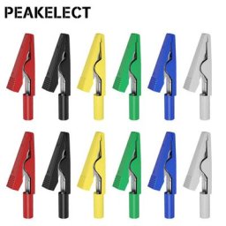 Peakelprotected-Pinces crocodiles isolées P2009 avec prise de 2mm mini pince crocodile connecteur