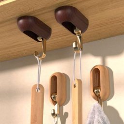 Crochets Ménagers Rotatifs Résistants à 360 ° pour Ustensile de Cuisine Support d'Armoire Gain de