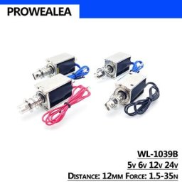 Force de poussée 1.5-aimant électrique linéaire de cadre ouvert de 35N 12mm Type WL-1039B 5V 6V 12V