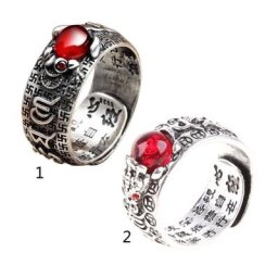 Bague bijoux bouddhistes unisexe cadeau créatif exquis anneau Dominant Pixiu Feng Shui amulette