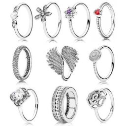 Bague en argent regardé 925 pour femme déclaration éternelle plumes majestueuses fonction