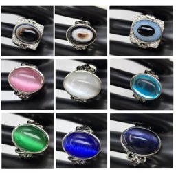 Bague Mauvais Œil de Chat pour Homme et Femme Bijoux Punk Accessoires de Boîte de Nuit Cadeaux