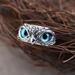 Bague de déclaration de théâtre d'oeil de démon pour les femmes et les filles animal rétro ouvert