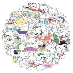 Autocollants de dessin animé bébé SLaura rel autocollants animaux mignons jouets pour enfants