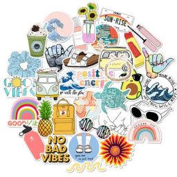 Autocollants esthétiques imperméables pour filles décalcomanies pour ordinateur portable nature