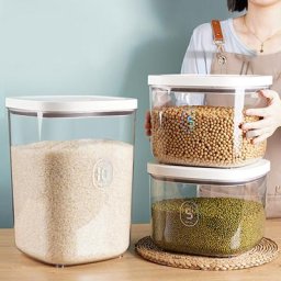 Boîte de stockage de farine scellée pour animaux de compagnie nourriture pour chat céréales