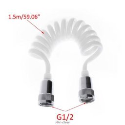Tuyau de douche blanc Flexible Tube ABS + écrou en plastique solide tuyau de douche blanc pour la