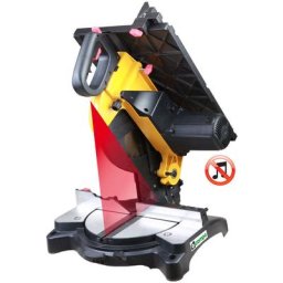 Scie à onglet pour bois 305mm. Moteur 1600 w. Silencieuse avec transmission par courroie avec table