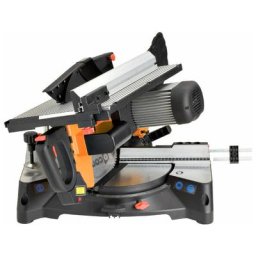 Scie à onglet pour bois 305mm. Moteur 1600W. a induction Silencieuse avec transmission par