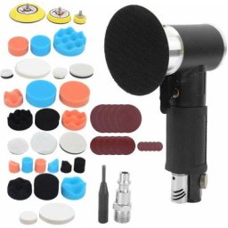 Mini ponceuse pneumatique, ponceuse orbitale aléatoire oscillante pneumatique avec kit de tampons