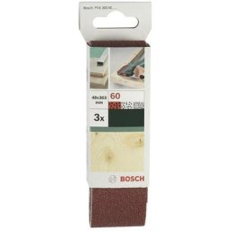 2609256183 Set de 3 bandes abrasives pour ponceuses à ruban qualité rouge - Bosch
