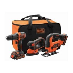 Black&decker - Black and Decker - Kit de 3 outils 18V perceuse + ponceuse + scie sauteuse - BCK31S1S