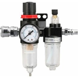Dolaso - Filtre Régulateur pour Air Comprimé 1/4 Pression Piège à Humidité Huile Eau Lubrificateur