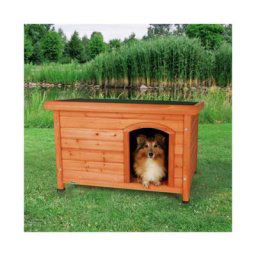 Niche en pin vernis toit plat Natura Trixie Taille m Longueur 85 cm Largeur 58 cm Hauteur 60 cm (Ex