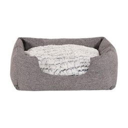 Lit pour Chien Coussin réversible Panier Chiens, (s) 60x50 cm Gris