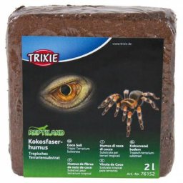 2 Litres Fibres de noix de coco compressé reptiles et amphibiens (un paquet) Trixie Multicolor