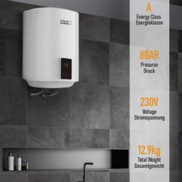 Aquamarin® Chauffe-Eau Électrique - Modèle Eco et INTELLIGENT, Réservoir avec Capacité de 30