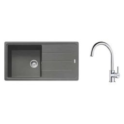 Pack Franke Basis Fragranit BFG611-XL + Mitigeur Lina xl à bec - Coloris :
