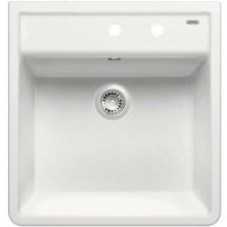 Panor 60 - Évier en céramique, 600x630 mm, 2 trous, blanc cristal 514501 - Blanco